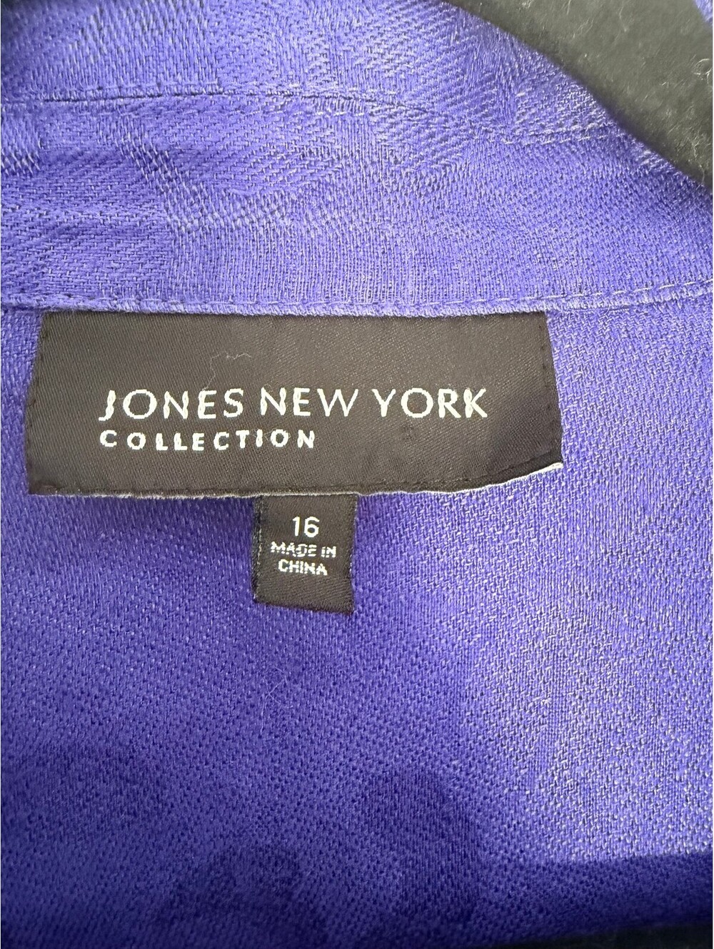 Jones New York Collection 100% Linen Blazer Jacket Purple Women's Size 16 - Picture 4 of 7